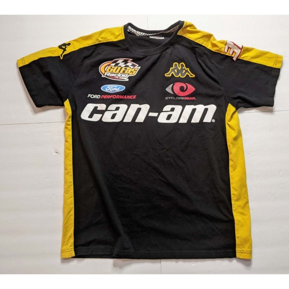 Kappa Go FAS Racing Team Multicolor CAN-AM Riding Gear Shirt Sz LARGE CYCLE